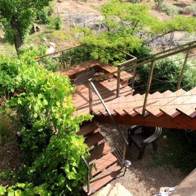 Adobe Home Roof Deck Stairs